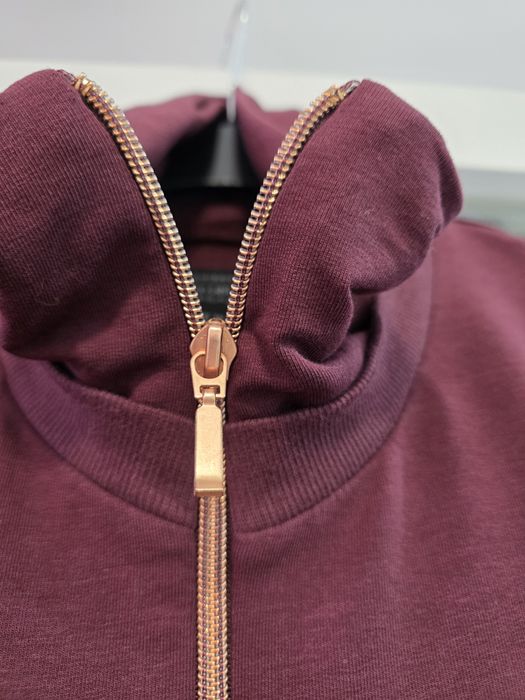 Nowa rozpinana bluza burgundowa S Schiesser