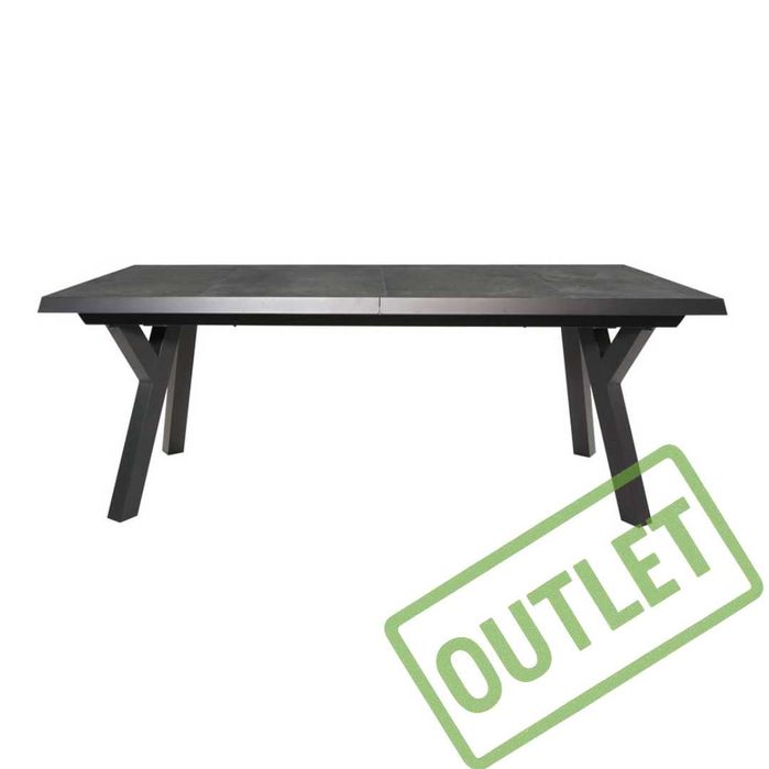 Stół ogrodowy aluminium/ceramika MURCIA rozkładany 204/264x102cm