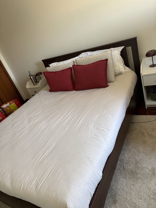 Cama SONGESAND IKEA Castanho Nogueira