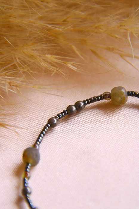 Bransoletka z agatem | rękodzieło, handmade