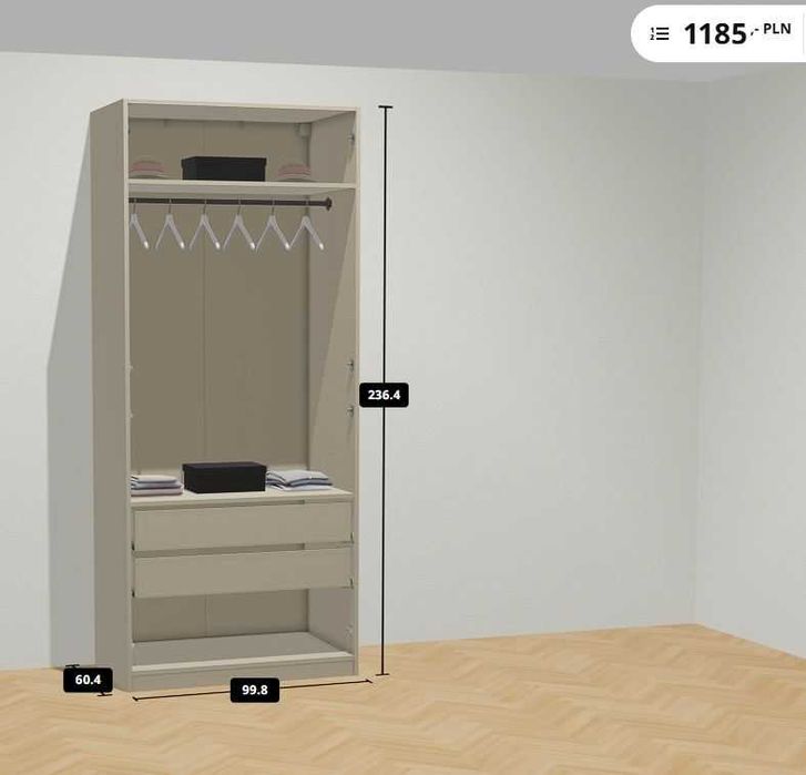 Ikea Pax stan idealny - roczne szafy!