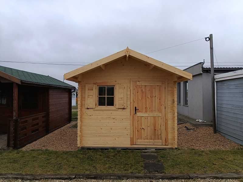 DOMEK GRZEŚ 3x3m Ogrodowy Gospodarczy BAL 28mm Podłoga BEZ POZWOLENIA