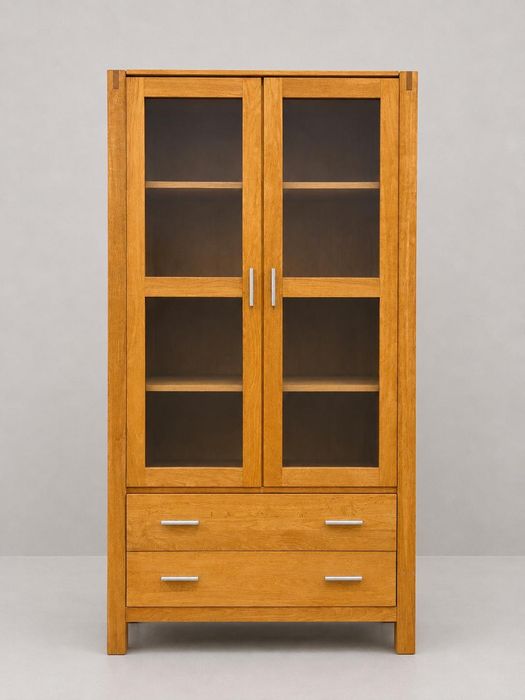 Ładna dębowa witryna / biblioteka / lite drewno / dowóz wysyłka