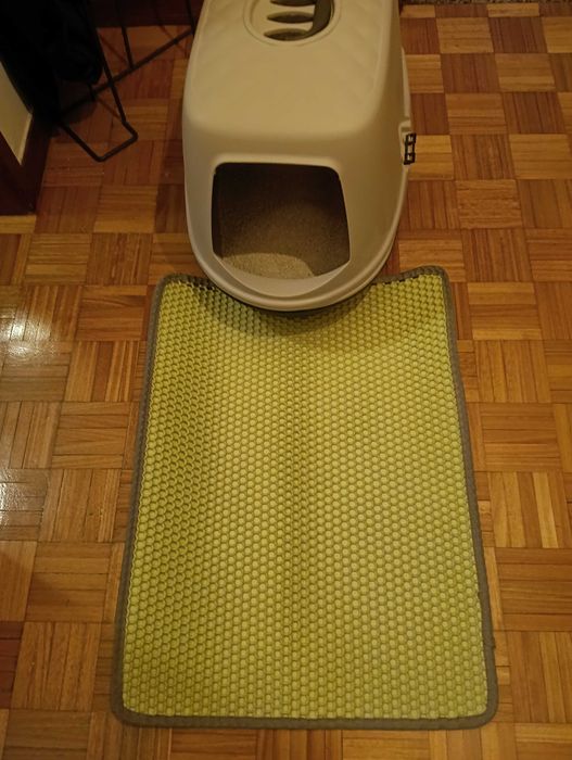 Tapete WC gato verde