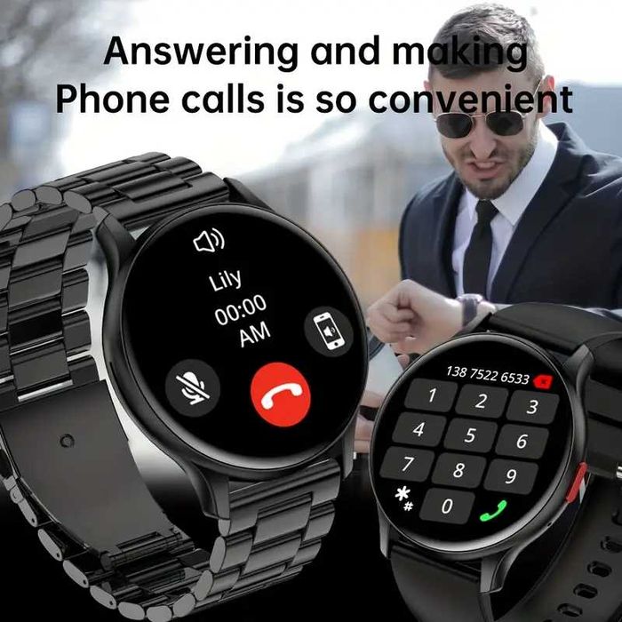 Smartwatch SENBONO z dużym wyświetlaczem HD AMOLED
