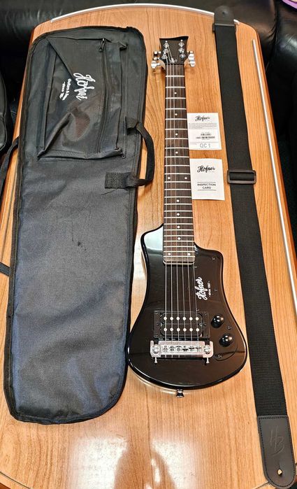 Gitara elektryczna turystyczna, Hofner, Czarna
