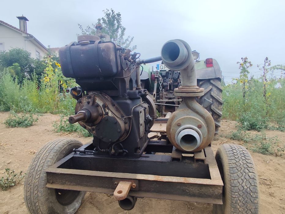 Grupo de rega, motor e bomba