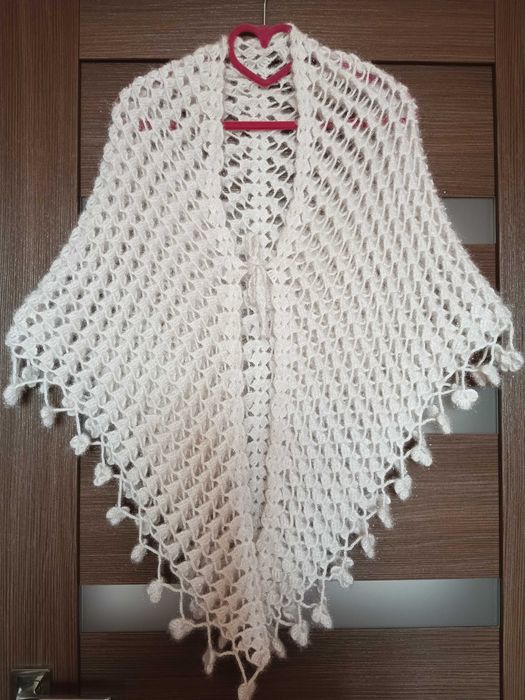 В'язана ажурна шаль, великий платок, накидка