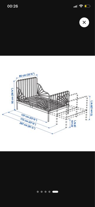 Cama MINNEN com estrado e colchão