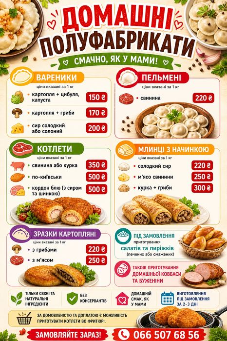 Домашні напівфабрикати