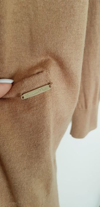 Massimo Dutti, camelowy kardigan/narzutka