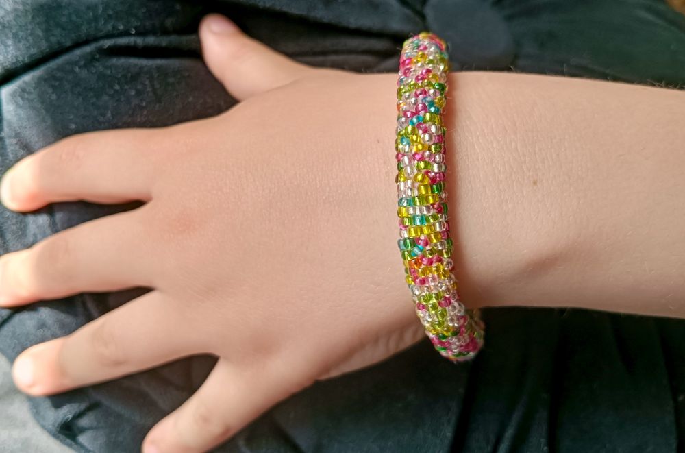 Bransoletka ze szklanych z koralików handmade