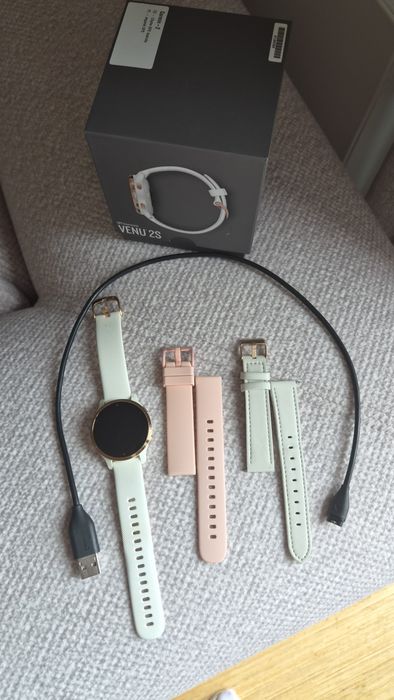 Garmin Venu 2S złoty GPS AMOLED + pudełko + 2 paski