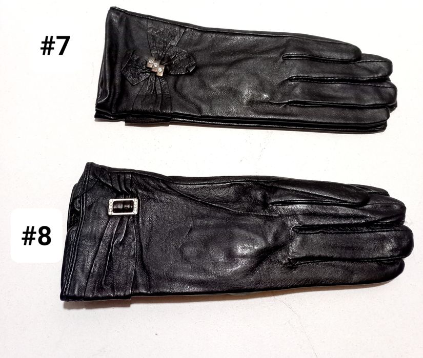 Шкіряні жіночі рукавички  розпродаж залишків