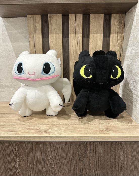 М'яка іграшка Беззубик 30 см | Як приручити дракона Дракон Нічна Фурія