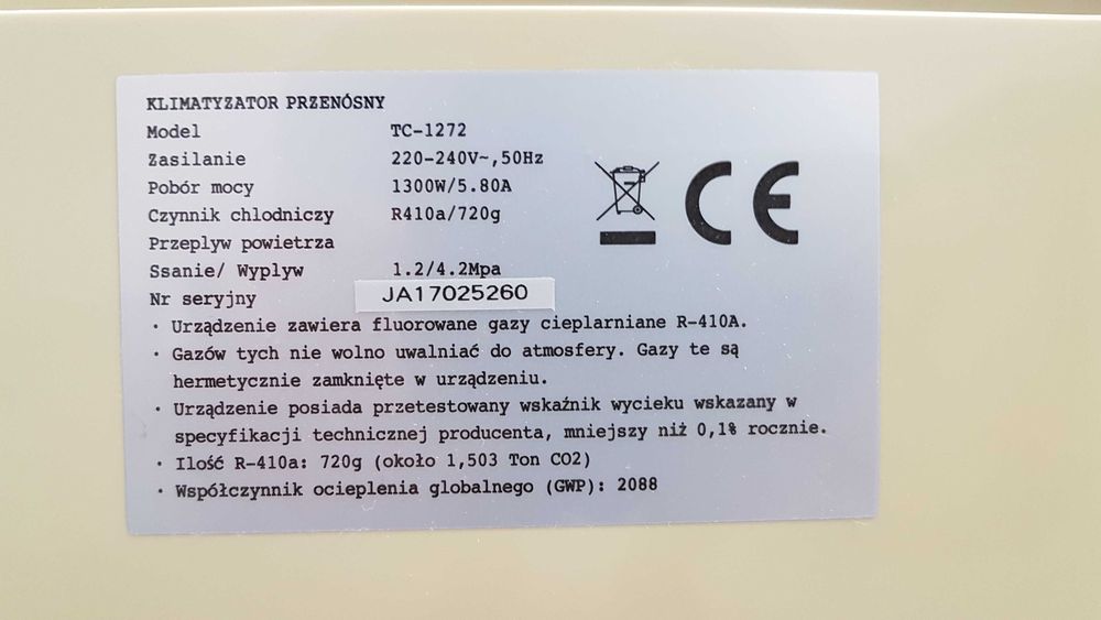 Klimatyzator przenośny Torrel Elegant35 TC-1272