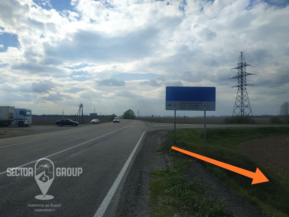 Від 1 га Землі промисловості на фасаді окружної, можна частинами.