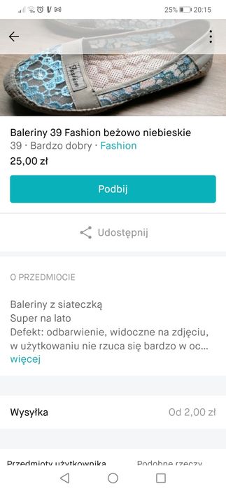 Baleriny 39 Fashion beżowo niebieskie