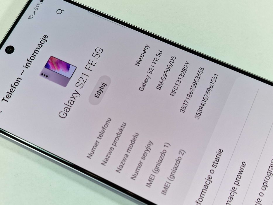 Samsung Galaxy S21 FE 5G/ 6GB/ 128GB/ Lavender/ Grade A/ + Gwarancja