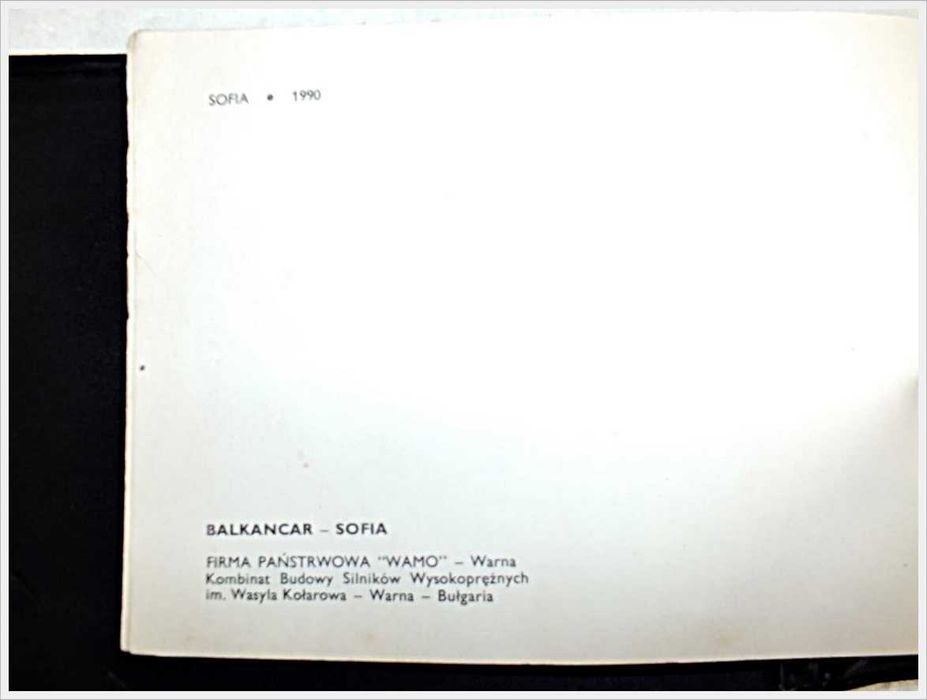 Książka - Katalog części silnik D2500K Motor Diesel Balkancar Bułgar