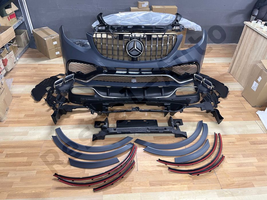 обвес Mercedes GLE W166 gle63 amg Бампер диффузор Решетка