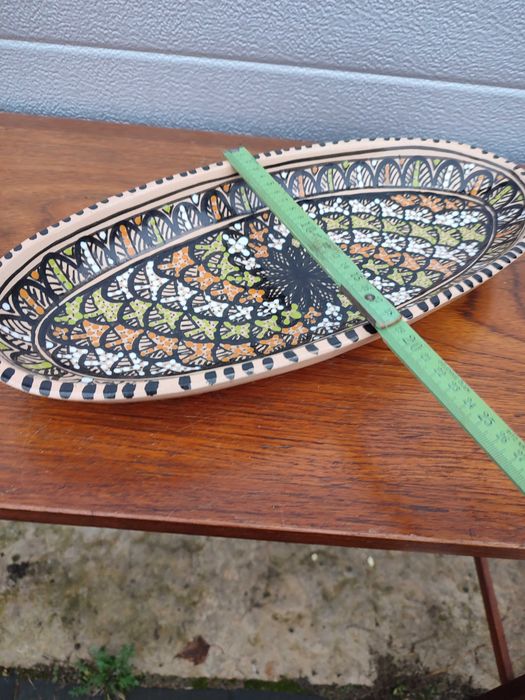 Ceramiczny półmisek - sygnowany - ręcznie malowany - D