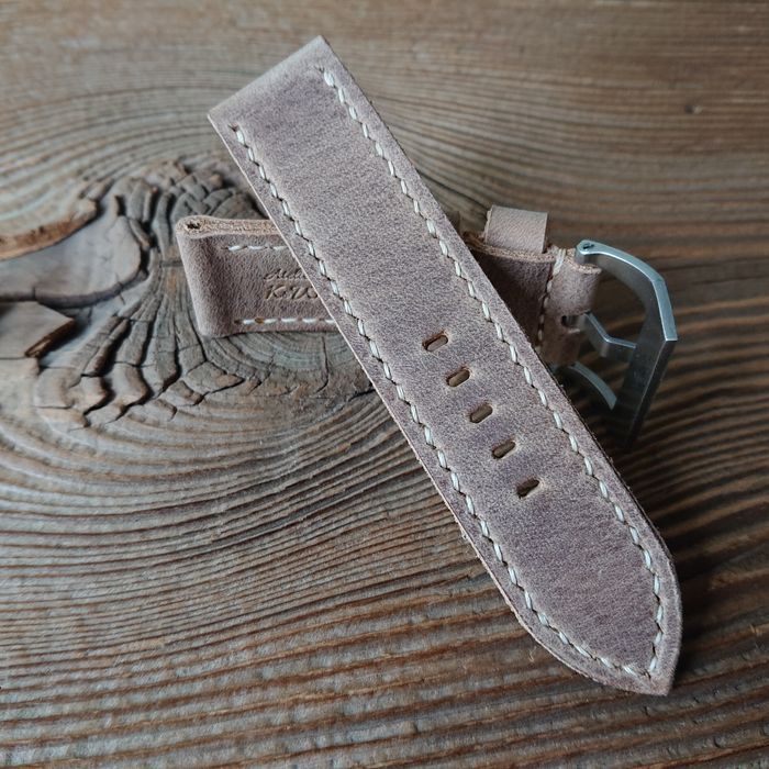 PROMOCJA Pasek do zegarka Panerai 24 mm ręcznie robiony skóra handmade