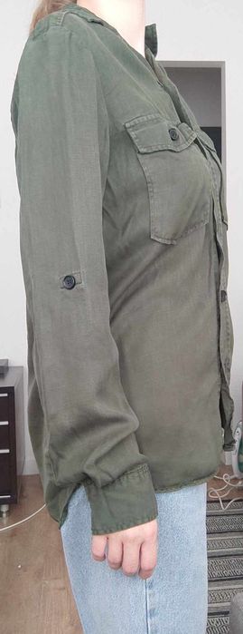 koszula khaki na guziki