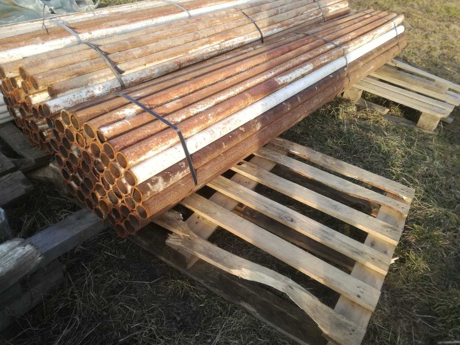 SOLIDNE Słupki ogrodzeniowe RURKI ŚREDNICA fi-51mm, dł. 2,16m