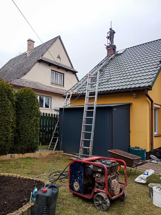 Montaż wkładów kominowych Frezowanie rozwiercanie komina uszczelnianie