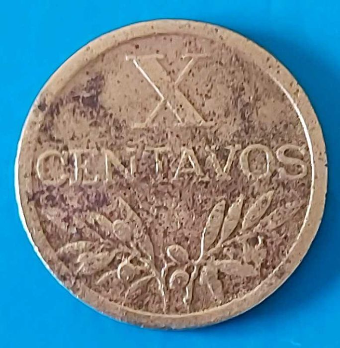 X Centavos Coin from 1955, Portuguese Republic