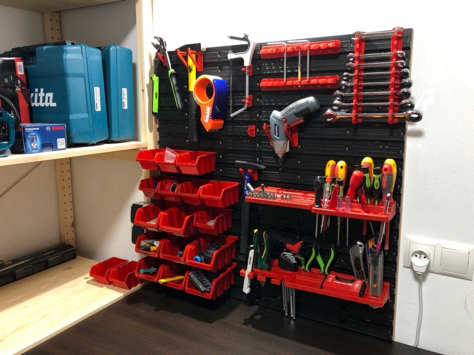 Mocna XXL Ścianka Tablica Narzędziowa Do Warsztatu + Gratis Kuwety