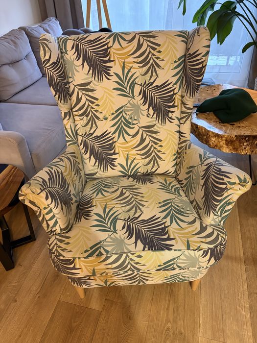 Fotel Strandmon Ikea liście
