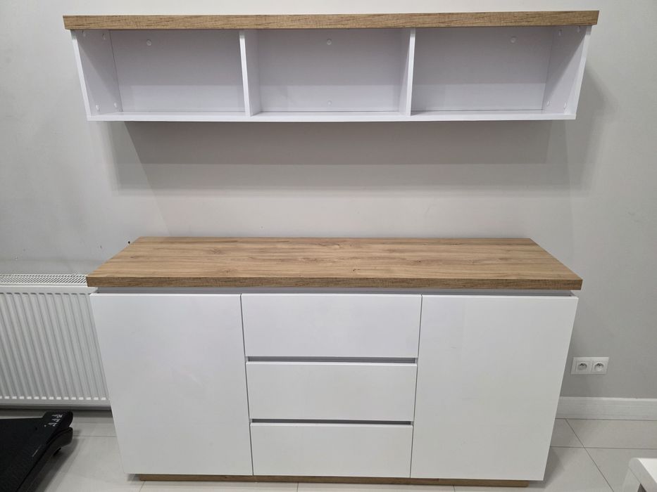 Komoda BRW Erla plus szafka wisząca Erla - zestaw - stan idealny