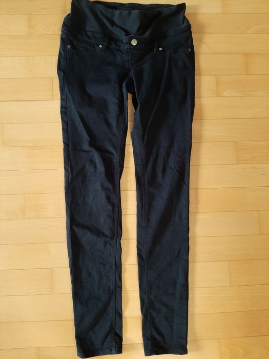 Czarne ciążowe spodnie rurki H&M r.38
