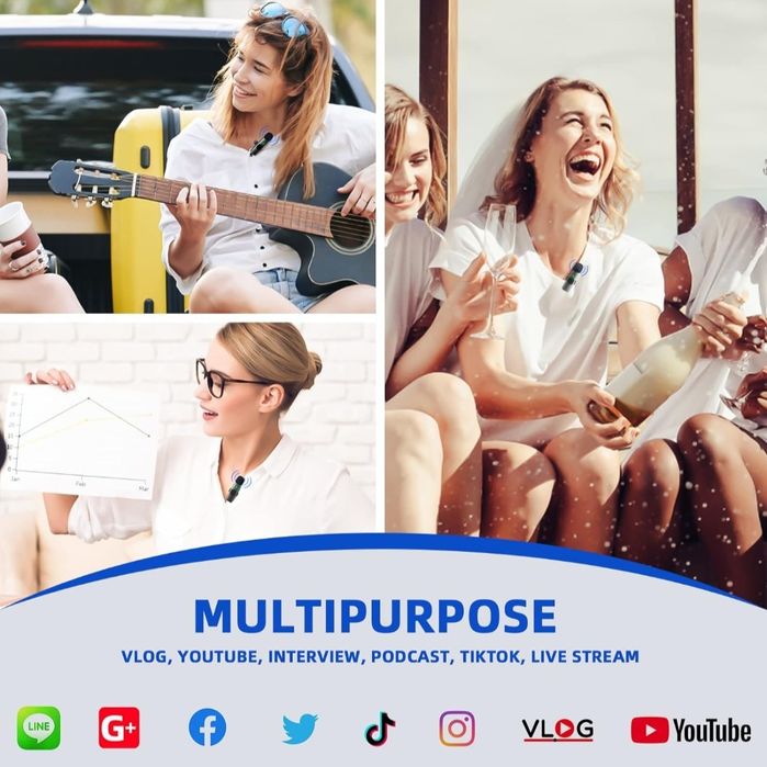 Bezprzewodowy mini mikrofon Lavalier do iPhone'a