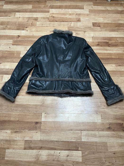 Skórzana kurtka z futrem