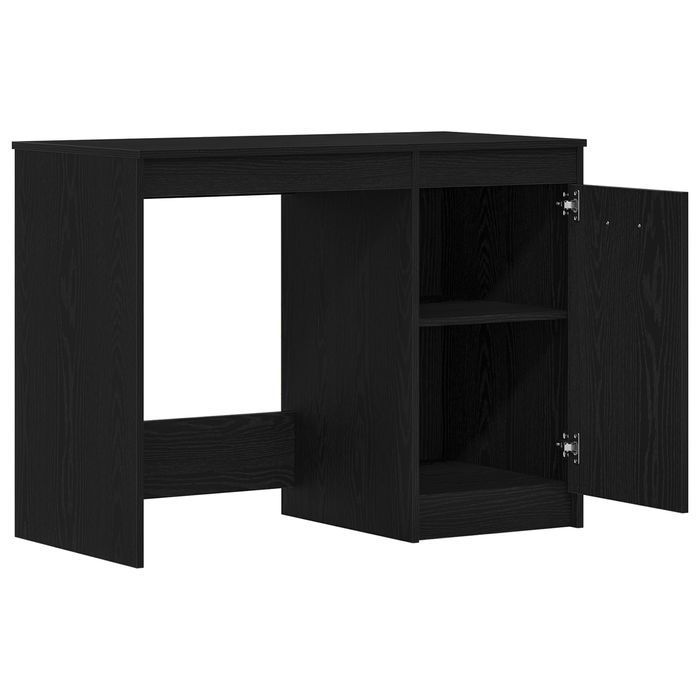 Biurko Vidaxl Czarne Dąb 100X50X76 Cm Materiał Drewnopochodny