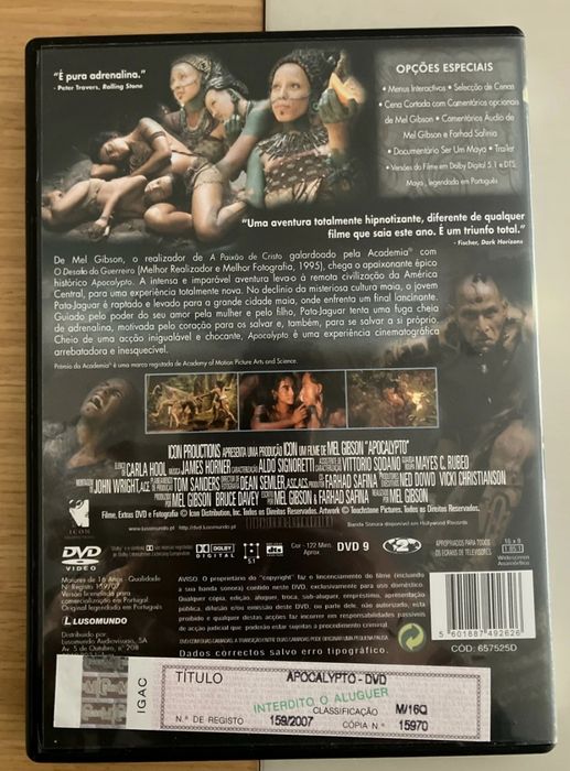 DVD apocalypto - mel Gibson