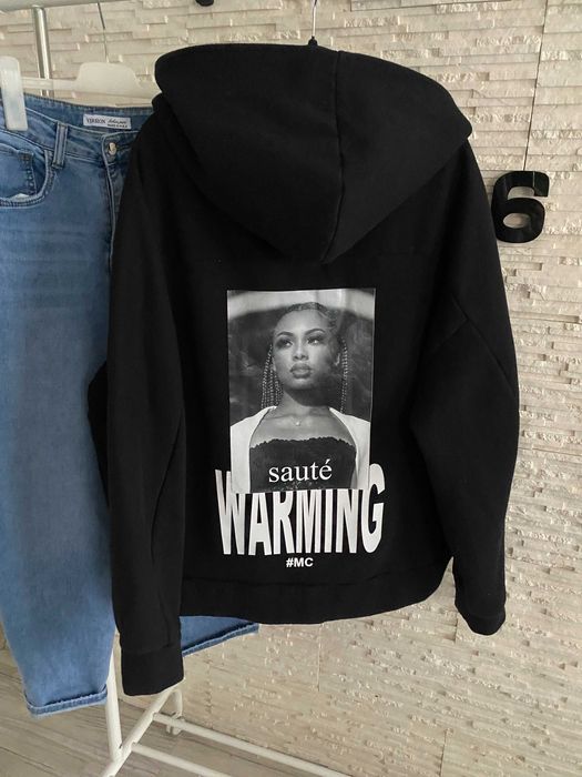 Miss City bluza oversize mega aplikacja plecy warming