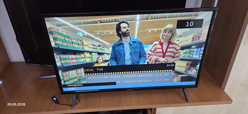 TV SHARP 32 cale led DVBT DVBC z pilotem