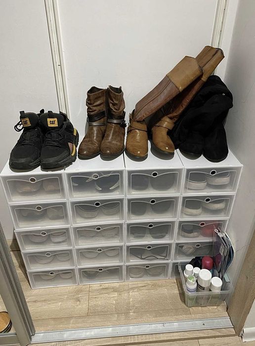 10 x Pudełka Na Buty Pojemnik Organizer Z Klapą