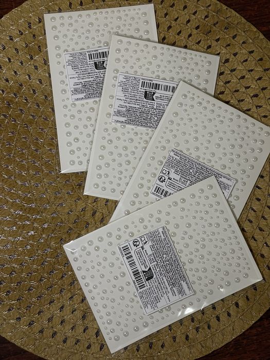 Перлини самоклеючі білі