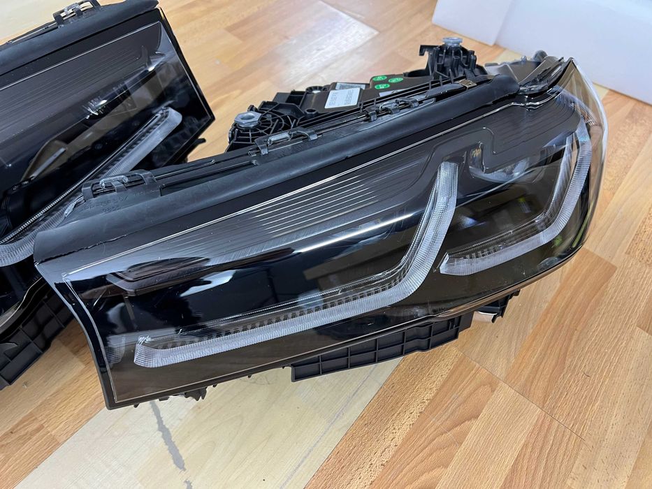 Фара bmw g30 g31 full led shadow black черные фары оптика бмв г30 г31 Замена до рестайлинга