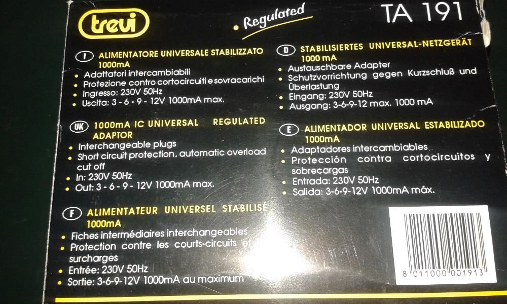 Trevi 1000mAh Power Adapter64297469063937122
