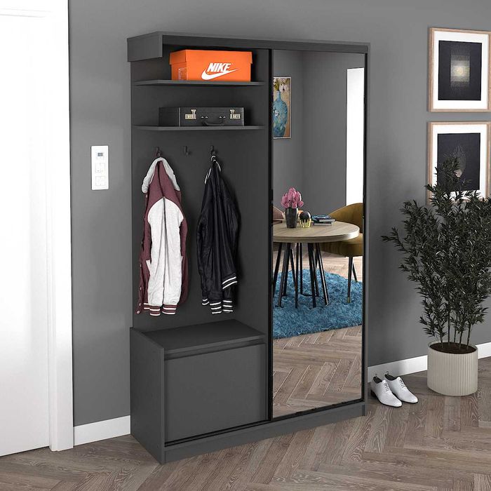 Передпокій 1200 "Карін", Антрацит.Шафа у коридор.Меблі для дому