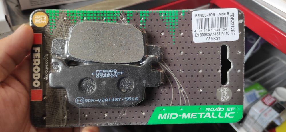 Pastilhas de travão||mota