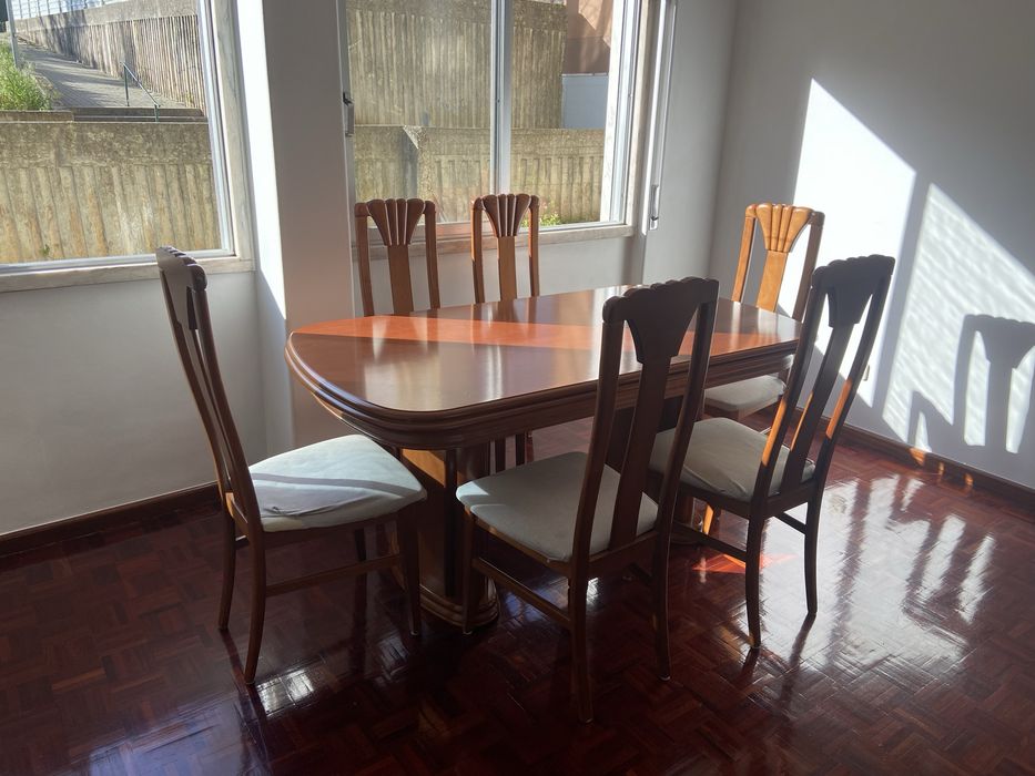Conjunto Cerejeira Mesa de Jantar + 6 cadeiras