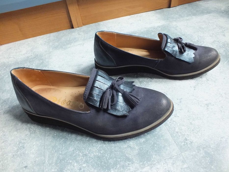 buty półbuty damskie JAROMIN polski producent roz.41 skóra nubuk