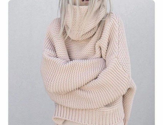 Zara golf sweter 36 nude kultowy Siwiec oversize